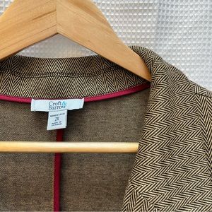 Tan & Black 🤎🖤 herringbone Ponte blazer